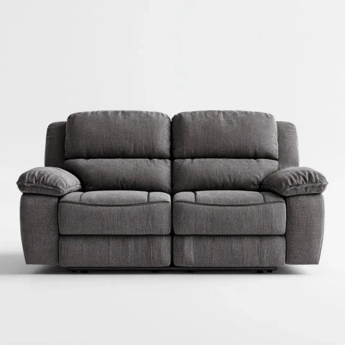 Sofa, 2 ciemnoszara sofa w poliestrze z żeberkami, 170 × 95 × 100 cm