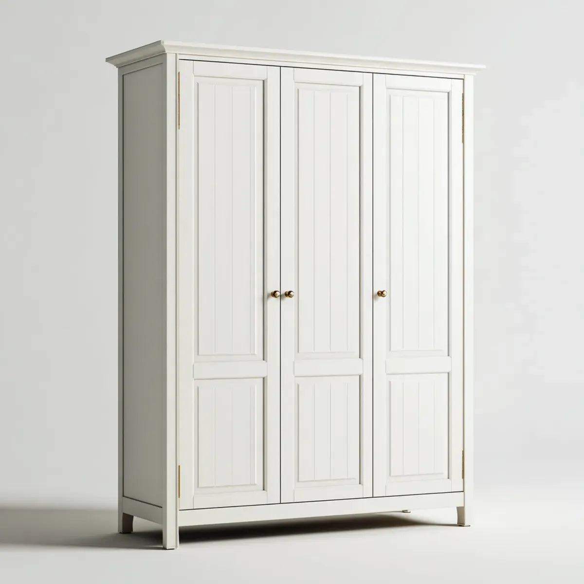 Szafa, Koszulka na drzwi uchylne Szafa Biała 150 x 60 x 200 cm MDF Prostokątne 3 drzwi