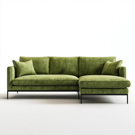 Sofa, 3-osobowa w sofie z pianki w pióropuszu, pióropusz, 250 x 160 x 84 cm