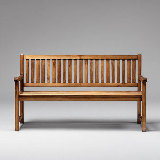 Ławka ogrodowa, 3 brązowy kwadratowy ławka ogrodowa w prostokątnym teku stałym 150 x 65 x 90 cm