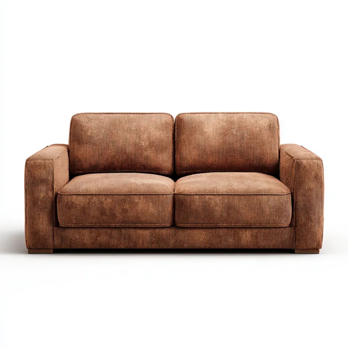 Sofa, 2-osobowa sofa w brązowej łyżce Berevelvet 160 x 90 x 85 cm