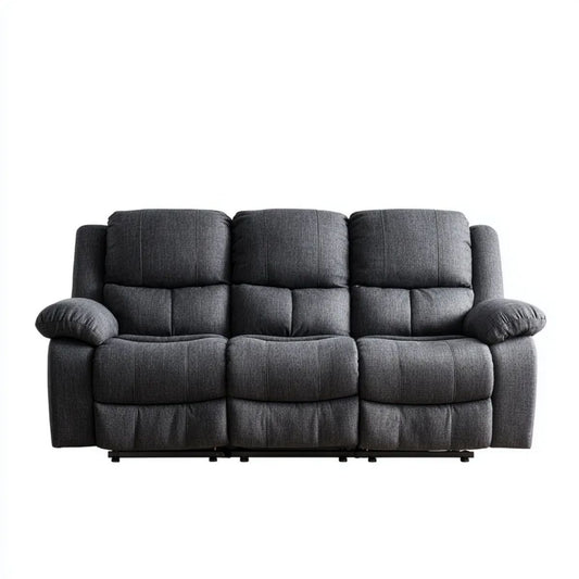 Sofa, Relax Sofa 3 Relax ciemnoszary poliester, 210 x 95 x 102 cm