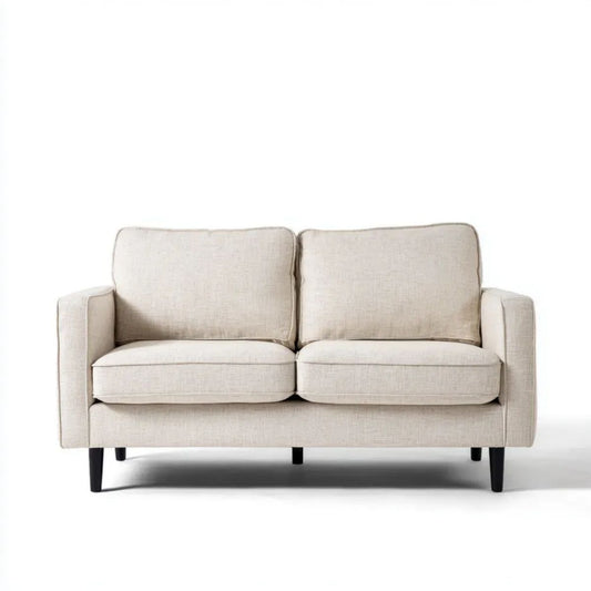 Sofa, 2-osobowa poliester fotel z czarnym metalowym dekoltem, 160 x 85 x 85 cm
